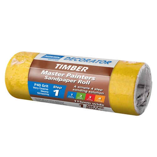 Norton Master Painter Timber Sanding Roll 115mm x 32m (60 grit)
